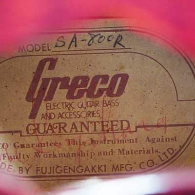 1978 Greco SA-800 WA Wine Red Fujigen MIJ Vintage Semi-Hollow Guitar Made in Japan image 13