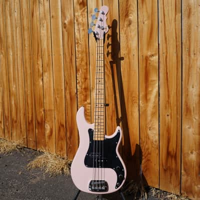 G&L Custom Shop USA LB-100 Nitro Shell Pink 4-String Electric Bass Guitar w/ Black Tolex Case image 1