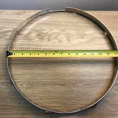 Slingerland Radio King 14" Vintage 1950's Nickel Drum Hoop image 3