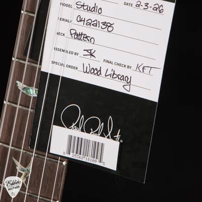 PRS Eddie's Guitars Wood Library Studio Brazilian / Rosewood Neck - Charcoal Burst #422138 image 15