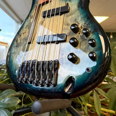 Ibanez SRAS7-CBS Bass Workshop Hybrid Fretless Soundgear 2023 - Present - Cosmic Blue Starburst image 7