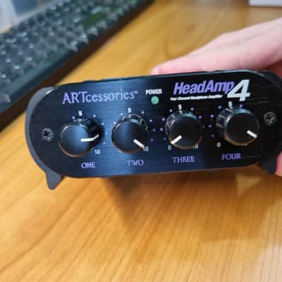 ART Headamp 4 8 Output Stereo Headphone Amplifier 2018 - Present - Black image 4