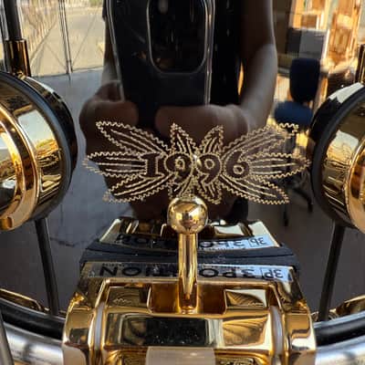 ~BENTLEY'S EXCLUSIVE!~ '1995' DW Collector's Series 6.5x14" Engraved Black Nickel over Brass Snare Drum w/ Gold Hardware (Rm4) image 11