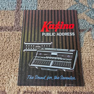 Vintage 1971 Kasino Public Address PA System Catalog! Original Case Candy, Paperwork! image 1