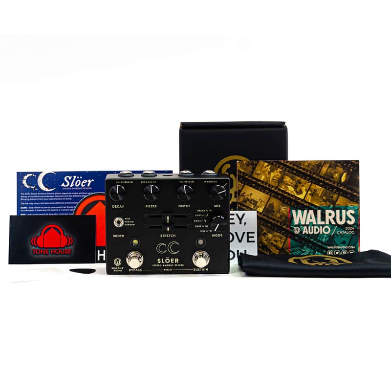 Walrus Audio Sloer Stereo Ambient Reverb Effect Pedal – Black (New) image 1