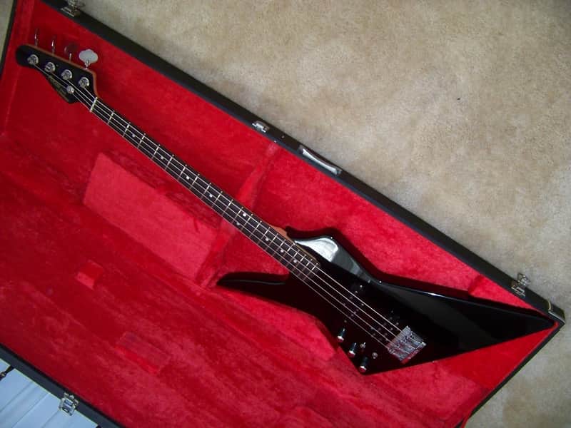 Kramer Focus EXPLORER BASS 1982 BLACK MADE IN JAPAN LEFTY LEFT HANDED OHSC RARE VINTAGE image 1