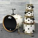 Used DW Collectors 5pc Maple Drum Set White Finish Ply w/Gold Hardware - Good
