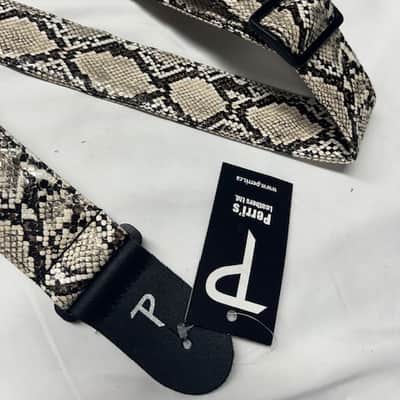 PERRI'S 2” Beige Faux Snake Skin Leather Guitar Strap VGS-7553 image 2