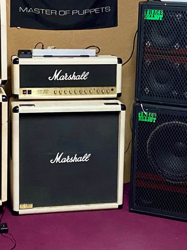 Marshall JCM 800 2205 1989 Half Stack - White Tolax image 1