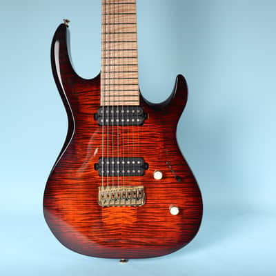 2016 Kiesel Carvin DC800 8 String Neck Thru Orangeburst Flamed image 1