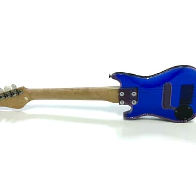 Vintage 1970’s/80’s Harmony Iridescent Acrylic Blue Lucite Mini Electric Travel Guitar *Rare image 10