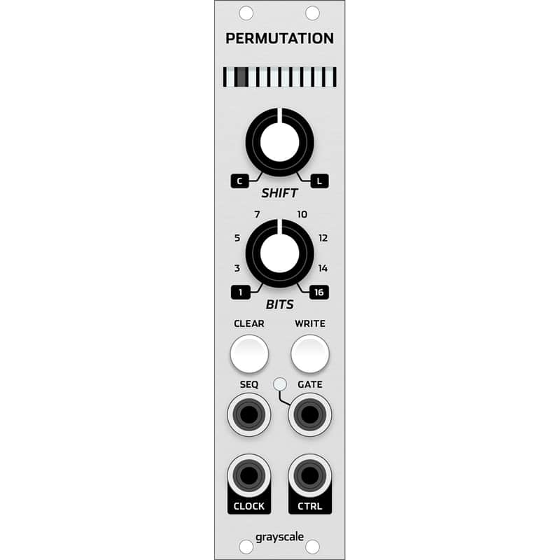 Grayscale Permutation Eurorack Random Looping Sequencer Module (6hp Silver) image 1