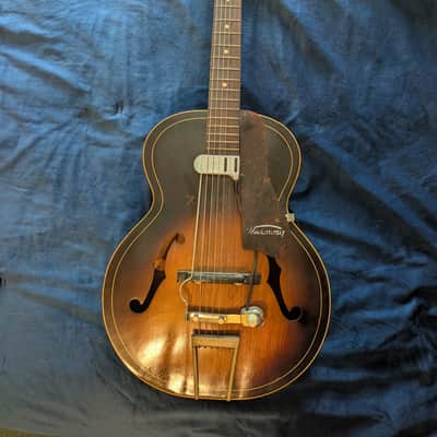Harmony H1215 Archtone 1944 - 1971 - Dark Brown Sunburst WITH Dearmond pickup image 1