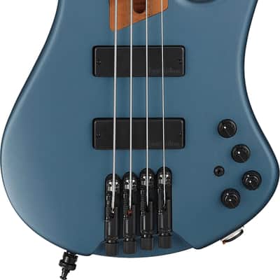 Ibanez EHB1000 Headless 4-String Bass Guitar, Roasted Birdseye Maple Fingerboard, Arctic Ocean Matte image 2