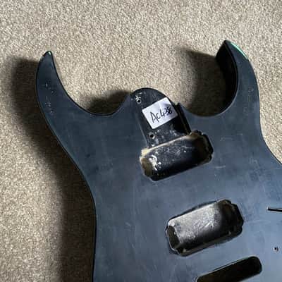 HH Basswood Black Double Cutaway Guitar Body image 4