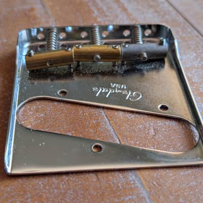 Glendale USA Telecaster Bridge And Neck Plate Compensated Saddles EXCELLENT image 5