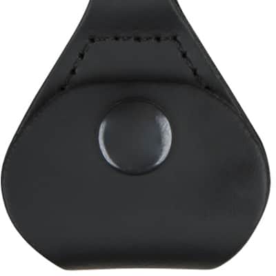 910-6001-606 Fender Guitar Leather Pick Holder Keychain, Black image 2