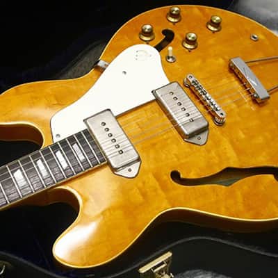 Rare Vintage 1970's made Epiphone Casino Blue Label w/Original HC Made in Japan image 2
