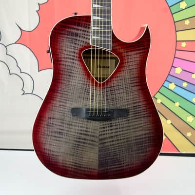 Ibanez Altstar Acoustic - Electric Guitar - Red Doom Burst image 1
