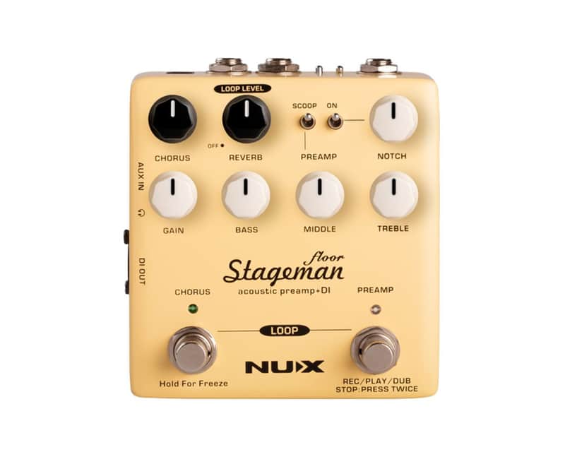 NuX NAP-5 Stageman Floor Acoustic Preamp Pedal with FX and Phrase Looper image 1