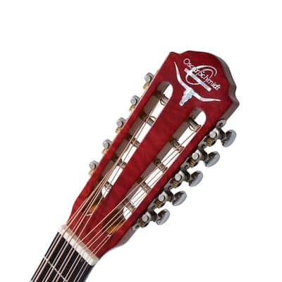 Oscar Schmidt OH32SEQR | Bajo Quinto Acoustic / Electric, Quilt Trans Red. New with Full Warranty! image 4