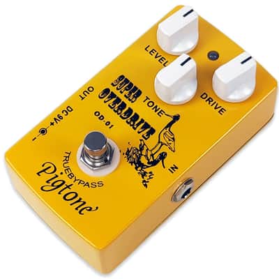 Pigtone PP-21 Super Overdrive Guitar Effect Pedal 9V DC-True Bypass image 7