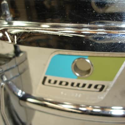 Vintage Ludwig 410 Super-Sensitive Chrome 14"x5" Snare Drum image 5