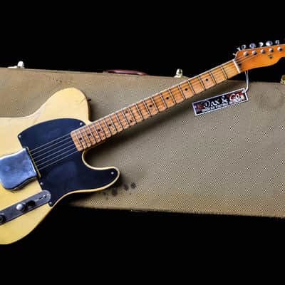 Dax&Co. 50's Esquire 2018 Vintage Blonde W/ Fender Telecaster Parts, FAT Neck, Bakelite Guard & Case image 1