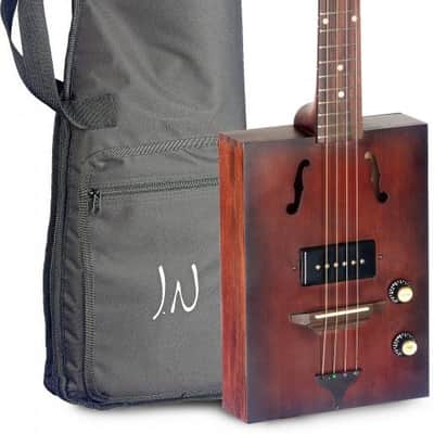 JAMES NELIGAN CASK-HOGSHEAD ACOUSTIC ELECTRIC CIGAR BOX GUITAR SPRUCE image 2