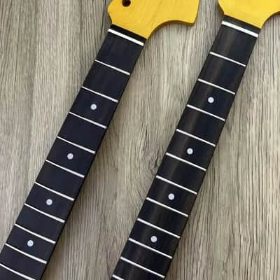 Jaguar Style Guitar Neck with Rosewood Fingerboard, 21 Frets, Aged Yellow image 1