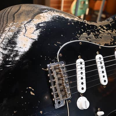 Fender Custom Shop 1965 Stratocaster Super Heavy Relic - Aged Black #7288 image 6