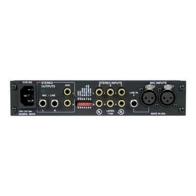 Shure SCM262 Stereo Microphone Mixer with 2 XLR Mic Inputs, Stereo 1/4 Outputs, Stereo RCA Outputs, 12 V Phantom Power image 2