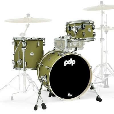 PDP Concept Maple Bop 3-Piece Drum Shell Kit 18/12/14 - Satin Olive - PDCM18BPSO image 1