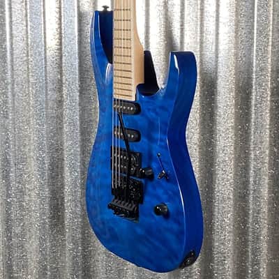 ESP LTD MH-203QM See Thru Blue Quilt Top Guitar MH203QMSTB #0337 Used image 6