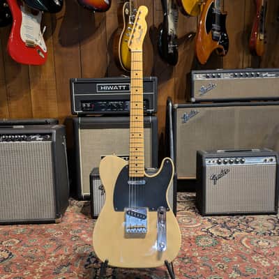 Fender "10 for '15" Limited Edition American Vintage '52 Korina Telecaster with Maple Fretboard 2016 - Blackguard Blonde image 5