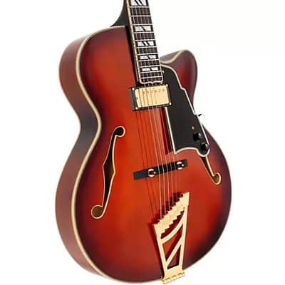 D'Angelico Excel 16 Hollowbody Electric Guitar With Seymour Duncan DA-59 Humbucker Amaretto Burst image 5