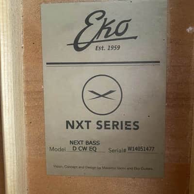 Eko 4 String Acoustic Electric Bass, Mahogany Body, Rosewood Fretboard Neck, 22 Frets image 11