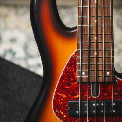Fodera Emperor 5 Standard Classic-Vintage Sunburst (Optional Color) w/Indian Rosewood FB, Tortoise PG image 4