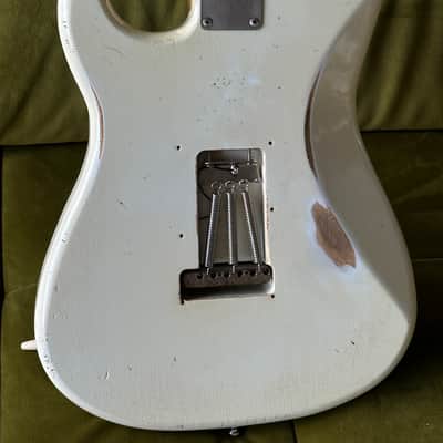 Haar S Old Headstock Birdseye Neck Olympic White Aged image 8