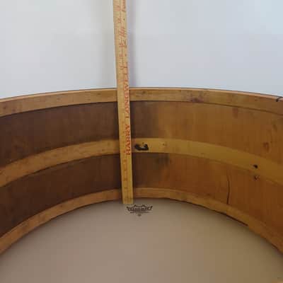 Leedy 12x24"Bass Drum Vintage 30s Elkhart,IN Era Mahogany/Poplar+3 Maple ReRings image 10