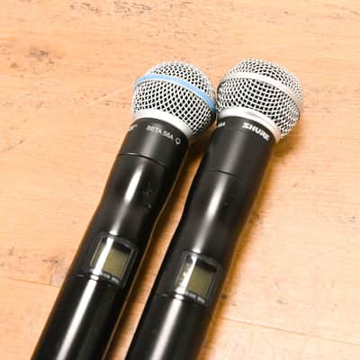 Shure UR4D+ Dual Wireless Receiver with UR2/BETA58A Mic Pair - J5 Band CG01Z1J image 13