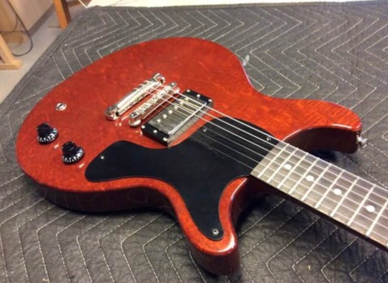 JamCity Guitars Les Paul Jr Double Cut  Faded cherry image 1
