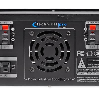 Technical Pro 6-Zone Home Theater Bluetooth Receiver+(12) 8" Blue LED Speakers image 3
