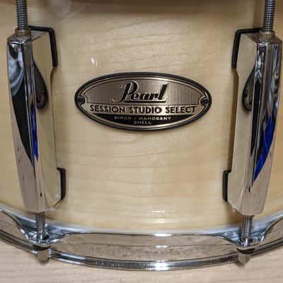 Pearl Session Studio Select 14x6.5" Birch/Mahogany snare - natural gloss image 8