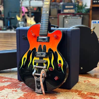 Limited Edition Epiphone FlameKat Semi Hollow Electric Guitar w/Hard Case image 15