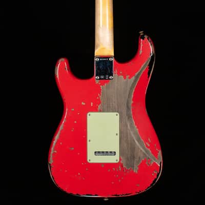 Fender Custom Shop Michael Landau Signature 1963 Stratocaster, Round-Laminated Rosewood, Fiesta Red over 3-Color Sunburst (327) image 4