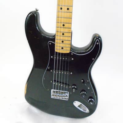 Vintage 1978 Fender Stratocaster Hardtail Electric Guitar, Maple Fingerboard, Black image 2