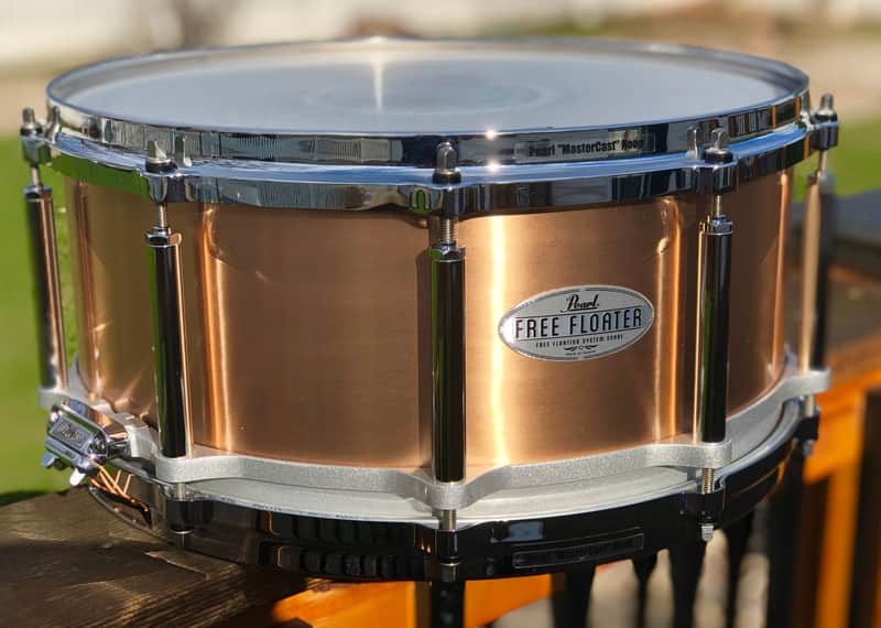 Pearl FTPB1465 Free-Floating 14x6.5" Phosphor Bronze Snare Drum image 2