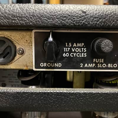 1966 Fender Bandmaster Blackface Head (European power supply cable) image 5