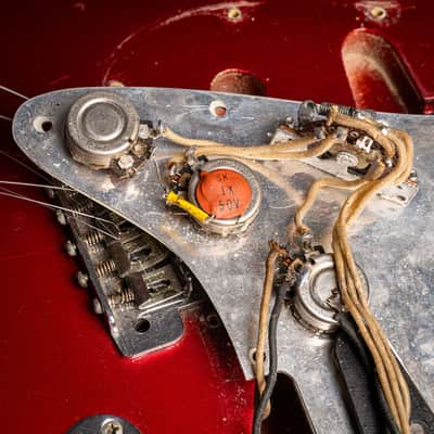Fender Stratocaster with Birsdeye Maple Neck Candy Apple Red 1960 image 11